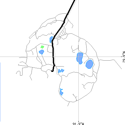 Zip code 70513 close-up map