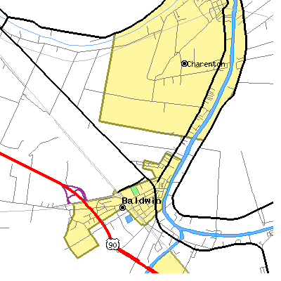 Zip code 70514 close-up map