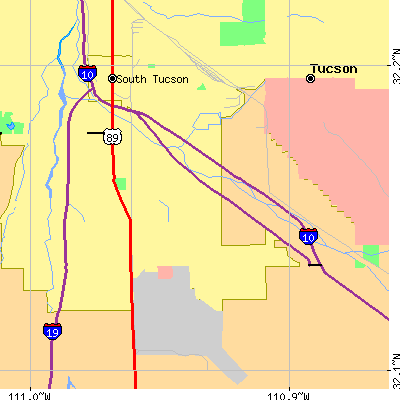Zip code 85714 close-up map