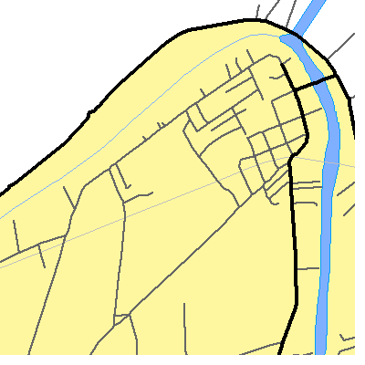 Zip code 70523 close-up map