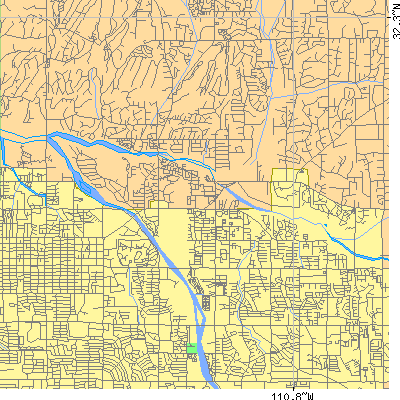 Zip code 85715 close-up map