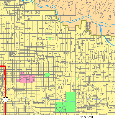 Zip code 85716 close-up map