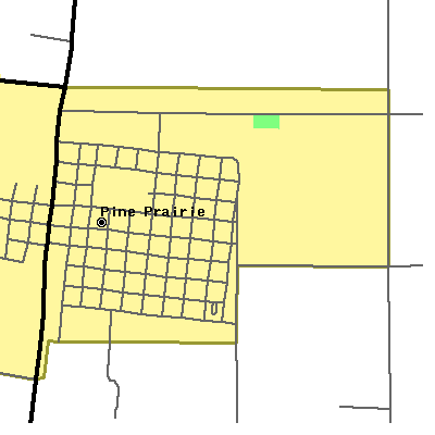 Zip code 70576 close-up map