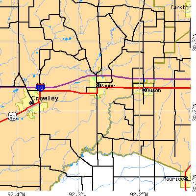 Zip code 70578 close-up map