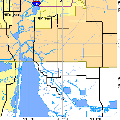 Zip code 70607 close-up map