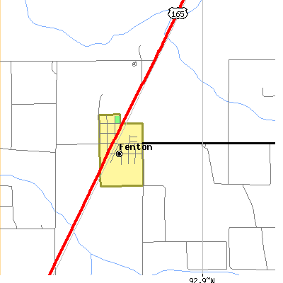 Zip code 70640 close-up map