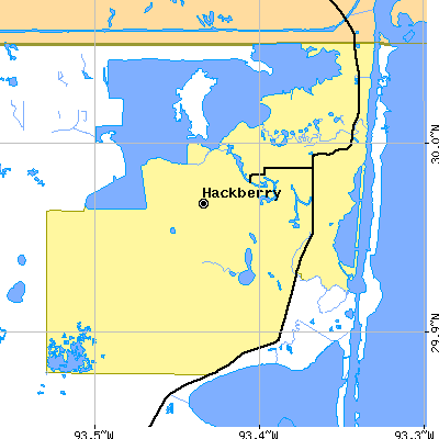 Zip code 70645 close-up map