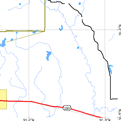 Zip code 70651 close-up map