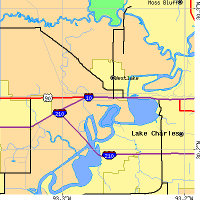 Zip code 70669 close-up map