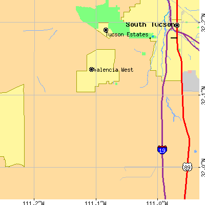 Zip code 85746 close-up map