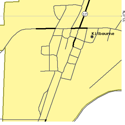 Zip code 71253 close-up map