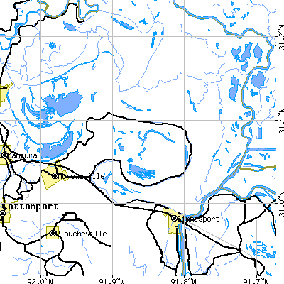 Zip code 71355 close-up map