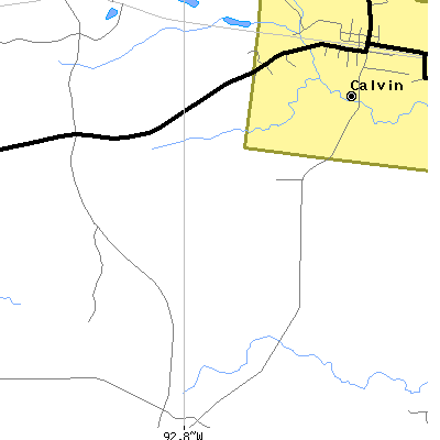 Zip code 71410 close-up map