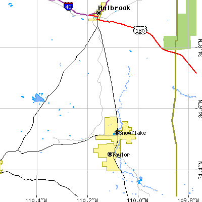 Zip code 85937 close-up map
