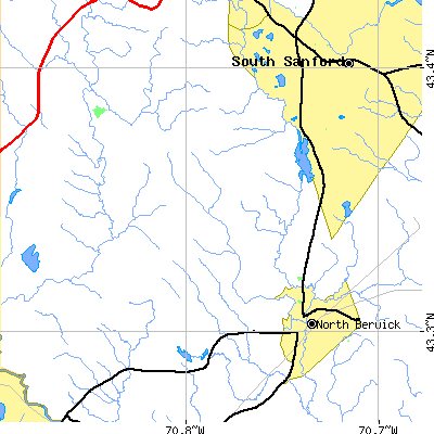 Zip code 03906 close-up map