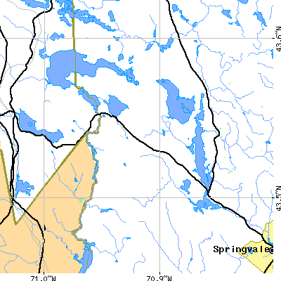 Zip code 04001 close-up map
