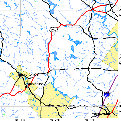 Zip code 04002 close-up map