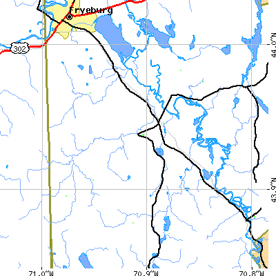 Zip code 04010 close-up map