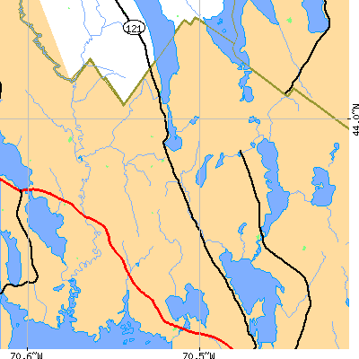 Zip code 04015 close-up map