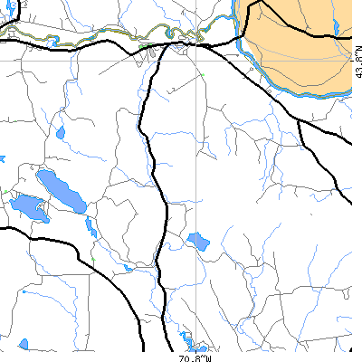 Zip code 04020 close-up map