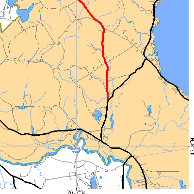 Zip code 04024 close-up map