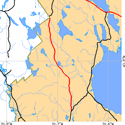 Zip code 04029 close-up map