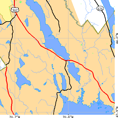 Zip code 04055 close-up map