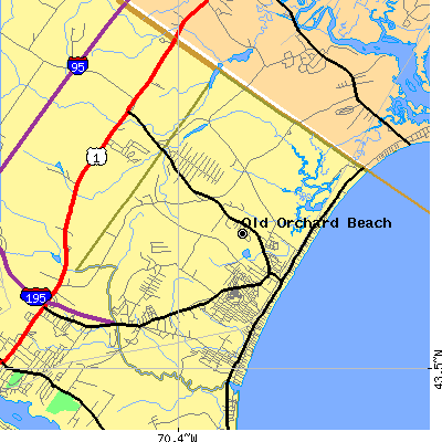 Zip code 04064 close-up map