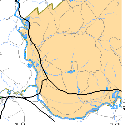 Zip code 04091 close-up map