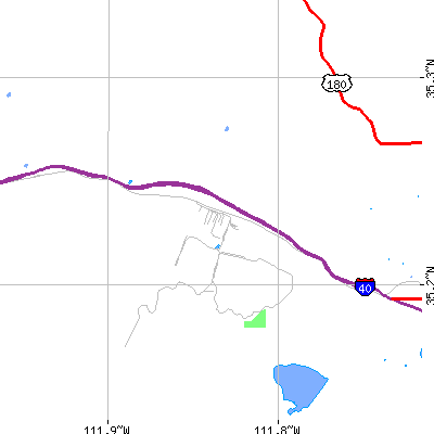 Zip code 86015 close-up map