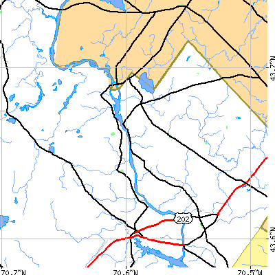 Zip code 04093 close-up map