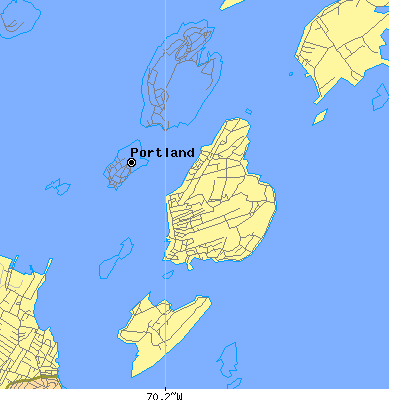 Zip code 04108 close-up map