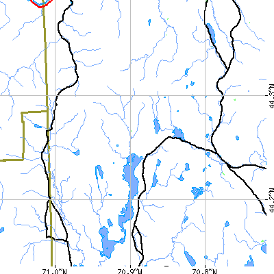 Zip code 04231 close-up map