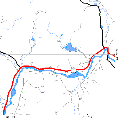 Zip code 04237 close-up map