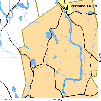 Zip code 04253 close-up map
