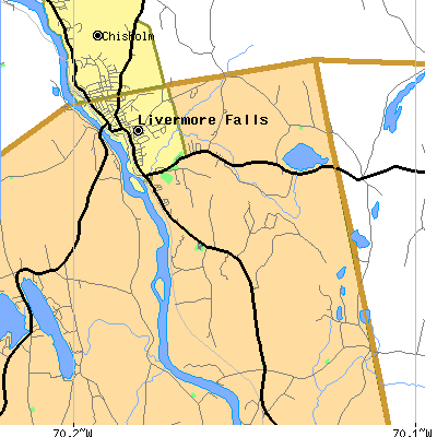Zip code 04254 close-up map