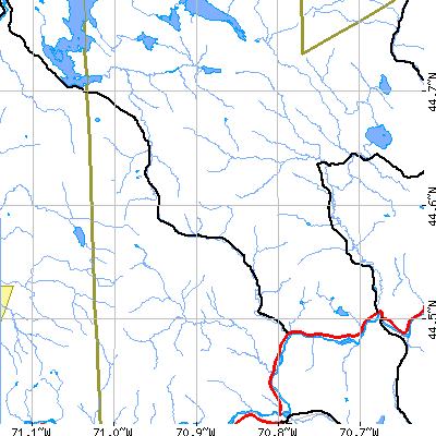 Zip code 04261 close-up map