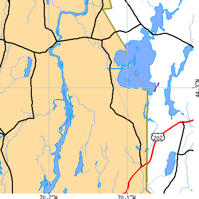 Zip code 04263 close-up map