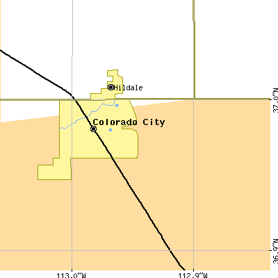 Zip code 86021 close-up map