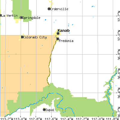 Zip code 86022 close-up map