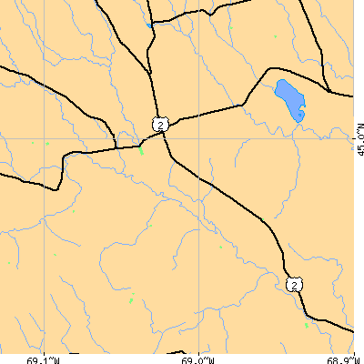 Zip code 04427 close-up map