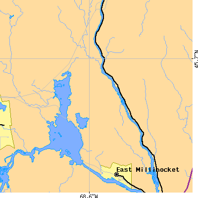 Zip code 04430 close-up map