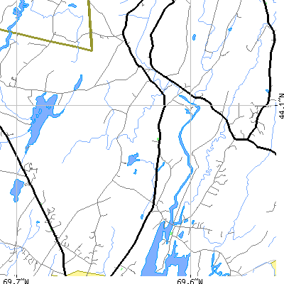 Zip code 04535 close-up map