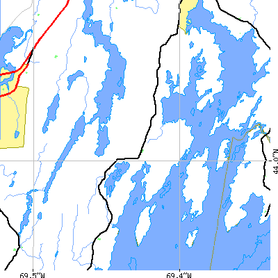 Zip code 04551 close-up map