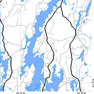 Zip code 04573 close-up map