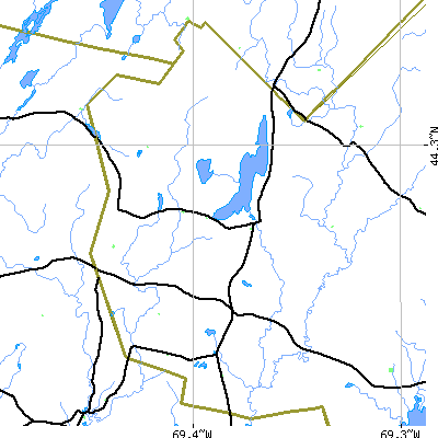 Zip code 04574 close-up map