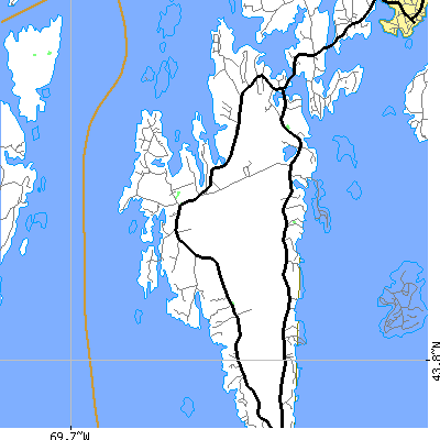 Zip code 04576 close-up map