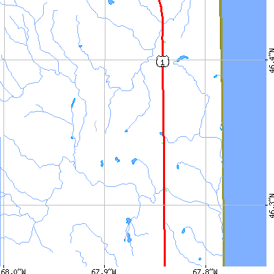 Zip code 04760 close-up map