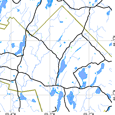 Zip code 04862 close-up map