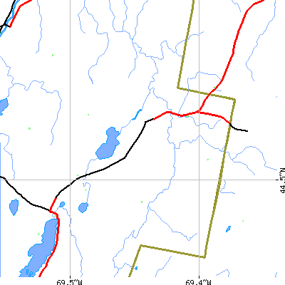 Zip code 04910 close-up map